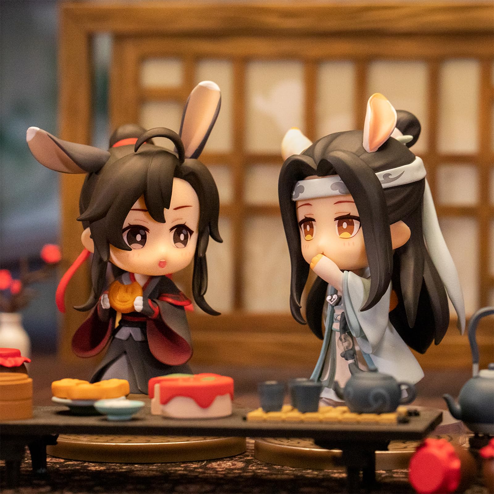 CALEMBOU Anime Figure, Cute Wei Wuxian LAN Wangji Chibi Figure